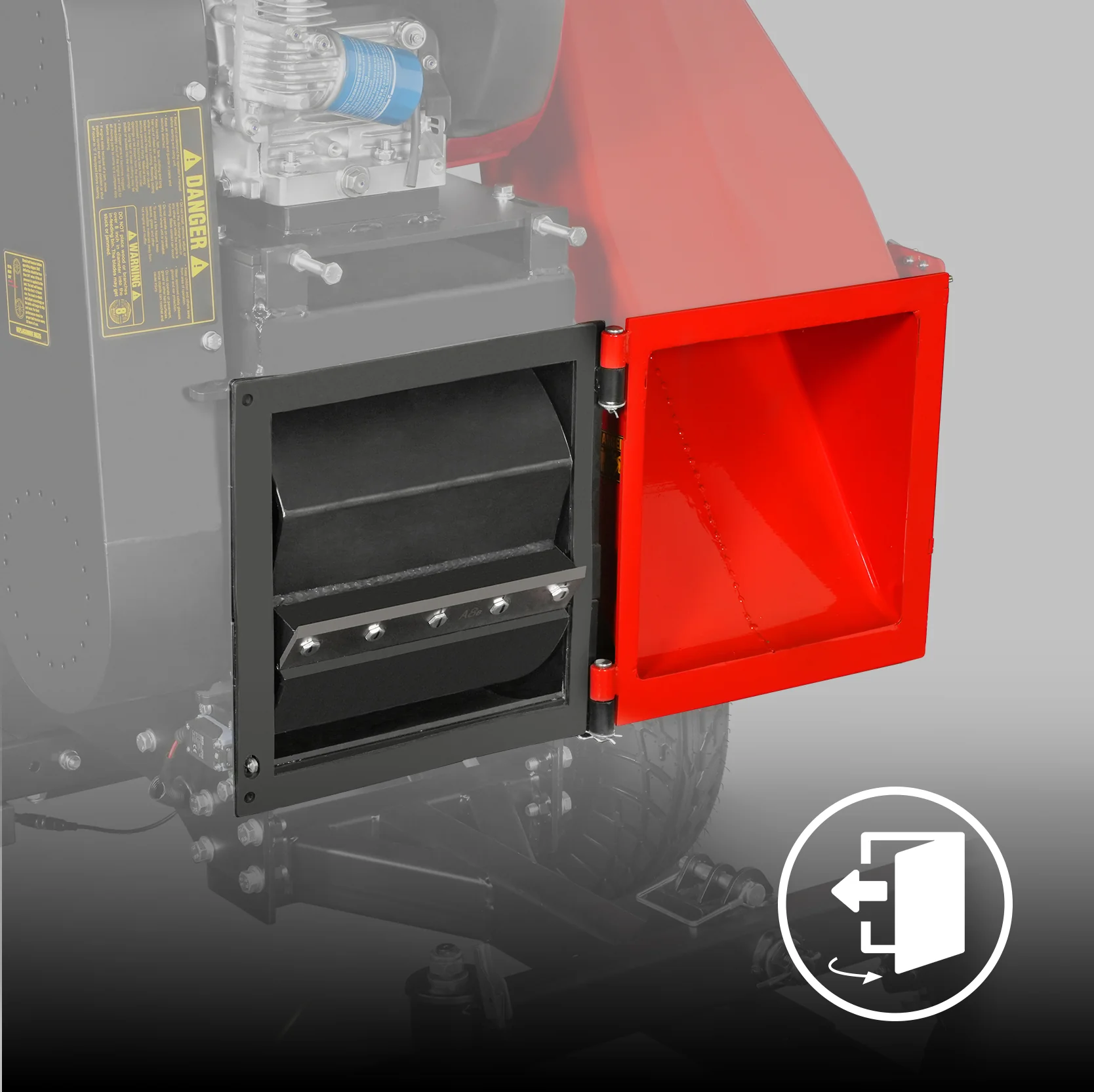 Quick-Open Discharge Chute